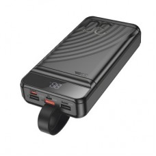 Батарея універсальна HOCO 30000mAh Element PD/20W, QC/22.5W, LED Lamp, Black (J123B / 714735) - Фото