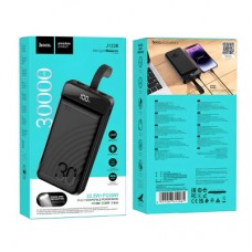 Батарея універсальна HOCO 30000mAh Element PD/20W, QC/22.5W, LED Lamp, Black (J123B / 714735) - Фото