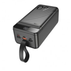 Батарея універсальна HOCO 60000mAh Element PD/20W, QC/22.5W, LED Lamp, Black (J123C / 714736) - Фото
