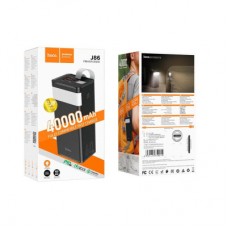 Батарея універсальна HOCO 400000mAh Powermaster PD/20W, QC/22.5W, Lamp, Black (J86 / 714737) - Фото