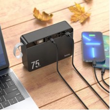 Батарея універсальна HOCO 75000 mAh Overlord PD/20W, QC/3.0/22.5W, Black (J94 / 714739) - Фото
