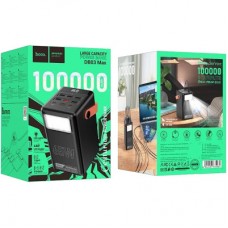 Батарея універсальна HOCO 100000mAh Max Centurion PD/65W, QC, LED Lamp, Black (DB03 / 714722) - Фото
