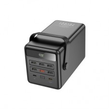 Батарея універсальна HOCO 100000mAh Endure 22.5W PD, QC, LED Lamp, Black (DB03 / 714721) - Фото