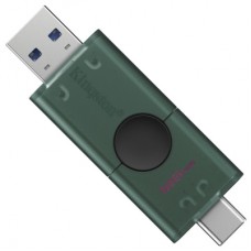 USB-флеш накопичувач Kingston 128 GB DataTraveler Duo USB 3.2 / Type-C Black / Green (DTDEG2/128GB) USB-флеш накопичувач Kingston 128 GB DataTraveler Duo USB 3.2 / Type-C Black / Green (DTDEG2/128GB) - Фото