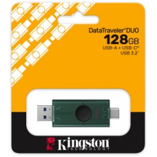 USB-флеш накопичувач Kingston 128 GB DataTraveler Duo USB 3.2 / Type-C Black / Green (DTDEG2/128GB) USB-флеш накопичувач Kingston 128 GB DataTraveler Duo USB 3.2 / Type-C Black / Green (DTDEG2/128GB) - Фото