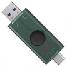 USB-флеш накопичувач Kingston 256 GB DataTraveler Duo USB 3.2 / Type-C Black/Green (DTDEG2/256GB) USB-флеш накопичувач Kingston 256 GB DataTraveler Duo USB 3.2 / Type-C Black/Green (DTDEG2/256GB) - Фото