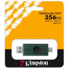 USB-флеш накопичувач Kingston 256 GB DataTraveler Duo USB 3.2 / Type-C Black/Green (DTDEG2/256GB) USB-флеш накопичувач Kingston 256 GB DataTraveler Duo USB 3.2 / Type-C Black/Green (DTDEG2/256GB) - Фото