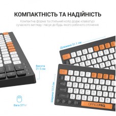 Клавіатура OfficePro SK955B Wireless/Bluetooth Black (SK955B) - Фото