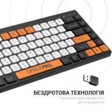 Клавіатура OfficePro SK955B Wireless/Bluetooth Black (SK955B) - Фото