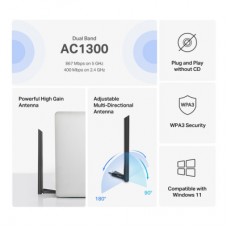 Мережева карта Wi-Fi Mercusys MA30H - Фото
