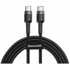 Дата кабель USB-C to USB-C 2.0m USB 3.1 3A grey-black Baseus (CATKLF-HG1)