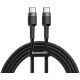 Дата кабель USB-C to USB-C 2.0m USB 3.1 3 A grey-black Baseus (CATKLF-HG1)