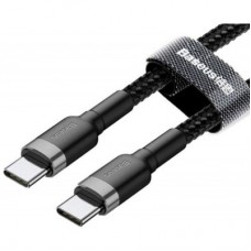 Дата кабель USB-C to USB-C 2.0m USB 3.1 3 A grey-black Baseus (CATKLF-HG1) - Фото