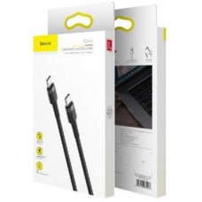 Дата кабель USB-C to USB-C 2.0m USB 3.1 3 A grey-black Baseus (CATKLF-HG1) - Фото