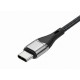 Дата кабель USB-C to USB-C 1.5m 5A 100W Quick Charge magnetic black BeCover (714555)