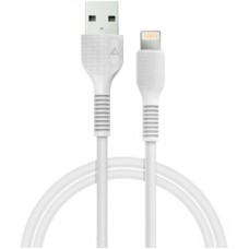 Дата кабель USB 2.0 AM to Lightning 1.2m AL-CBCOLOR-L1WT White ACCLAB (1283126518225) - Фото