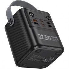 Батарея универсальная HOCO 80000mAh, 22.5W, PD20W, 4*USB/2*Type-C, ліхтарик, Black (J152 / 44522) - Фото
