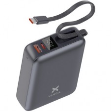 Батарея універсальна Vinga 20000 mAh 45 W Display Cable (VPBB2045C) - Фото