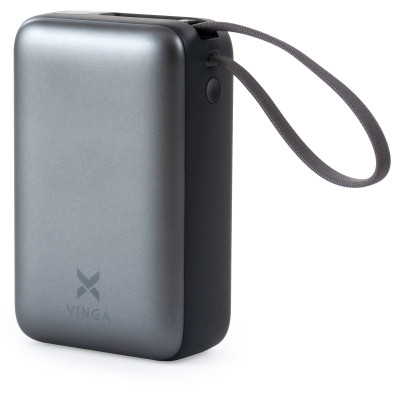 Батарея універсальна Vinga 30000 mAh 65 W Display Cable (VPBB3065C)