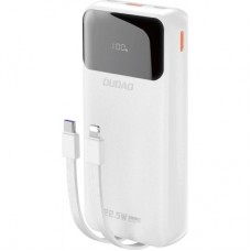 Батарея универсальная Dudao K15Pro 20000mAh PD/22.5W, QC, with built-in cables, White (6977196682447)