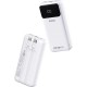 Батарея универсальная Dudao K15Pro 20000mAh PD/22.5W, QC, with built-in cables, White (6977196682447)