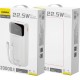 Батарея универсальная Dudao K15Pro 20000mAh PD/22.5W, QC, with built-in cables, White (6977196682447)