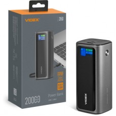 Батарея універсальна Videx 20000 mAh 130W PD/100W TFT LCD Display (VPB-350-G)