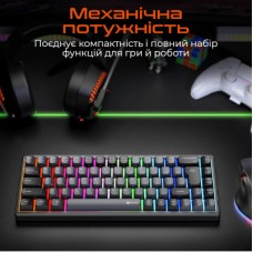 Клавіатура Meetion MK12 Bluetooth/USB Type-C Black (MT-MK12-A-RUA) - Фото