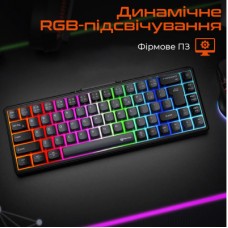 Клавіатура Meetion MK12 Bluetooth/USB Type-C Black (MT-MK12-A-RUA) - Фото