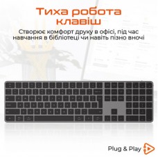 Клавіатура Meetion K230 Bluetooth/Wireless Black (MT-K230MW-A-RUA) - Фото