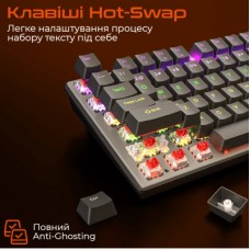 Клавіатура Meetion MK009 Pro Red Switch USB Type-C Black (MT-MK009Pro-W-RUA) - Фото
