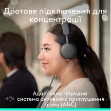 Наушники Logitech Zone Wired 2 for Business USB Graphite (981-001615) - Фото