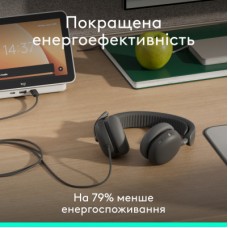 Наушники Logitech Zone Wired 2 for Business USB Graphite (981-001615) - Фото