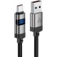 Дата кабель USB 2.0 AM to USB-C 1.2m digital display braided C15-04 black Acefast (6974316283737)