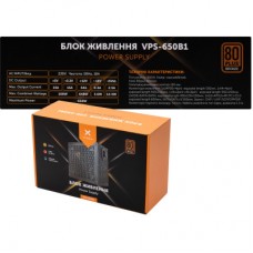 Блок живлення Vinga 650 W (VPS-650B1W) - Фото