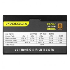 Блок живлення Prologix 750 W (GM750B 750W 80+ Bronze) - Фото