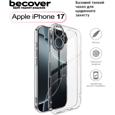 Чохол для мобільного телефона BeCover Apple iPhone 17 Transparent (713757)