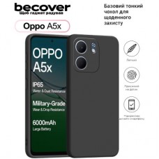 Чехол для мобильного телефона BeCover Silicone Oppo A5x 4G/5G Black (713788) - Фото