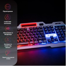 Клавіатура Hölmer K-02GS RGB Backlight USB UA Black (K-02GS)