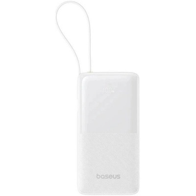 Батарея універсальна Baseus Bipow 2 20000 mAh 20 W with USB-C cable white (P10077101213-01)