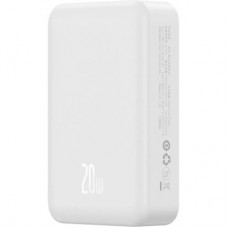 Батарея універсальна Baseus Magnetic Mini Wireless 20000 mAh 20 W, White (PPCX150002) - Фото
