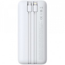Батарея універсальна Baseus Lipow 20000 mAh 22,5W PD, QC/3.0, White (P10079102213-00) - Фото