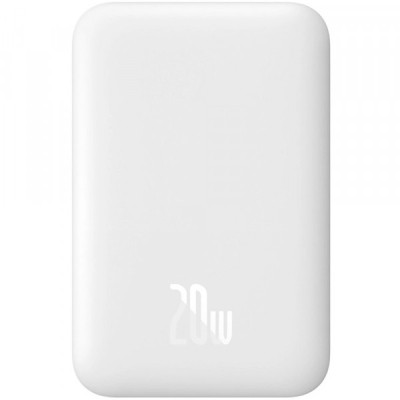 Батарея універсальна Baseus Magnetic Wireless Mini Air 6000 mAh 20W PD, QC, Qi-15W, White (6932172641429)