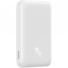 Батарея універсальна Baseus Magnetic Wireless Mini Air 6000 mAh 20W PD, QC, Qi-15W, White (6932172641429) - Фото