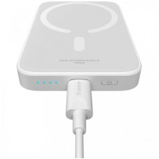 Батарея універсальна Baseus Magnetic Wireless Mini Air 6000 mAh 20W PD, QC, Qi-15W, White (6932172641429) - Фото
