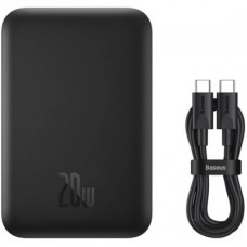 Батарея універсальна Baseus Magnetic Wireless Mini Air 6000 mAh 20W PD, QC, Qi-15W, Black (P10059002113-00) - Фото