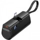 Батарея универсальная VENTION 4800mAh 22,5W PD, USB-C In/Out, LED display, with built-in USB-C cable Black (FHQB0)