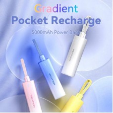 Батарея универсальная VENTION 5000mAh 20W PD, USB-C In/Out, Lightning In/Out, with cable, Gradient Blue (FHWL0) - Фото
