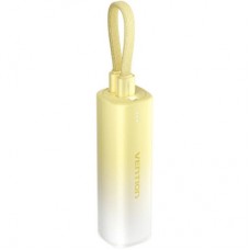 Батарея универсальная VENTION 5000mAh 20W PD, USB-C In/Out, Lightning In/Out, with cable, Gradient Yellow (FHWY0)