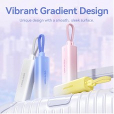 Батарея универсальная VENTION 5000mAh 20W PD, USB-C In/Out, Lightning In/Out, with cable, Gradient Yellow (FHWY0) - Фото